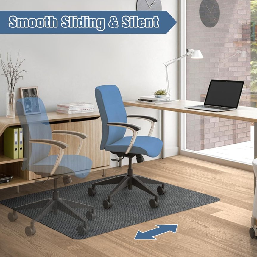 Placoot Desk Chair Mat for Hardwood Floor Corduroy Surface 55"x35" Office Chair Mat for Rolling Chairs,Large Anti-Slip Backing Under Desk Low-Pile Office Rug Floor Mat for Office/Home - Image 7